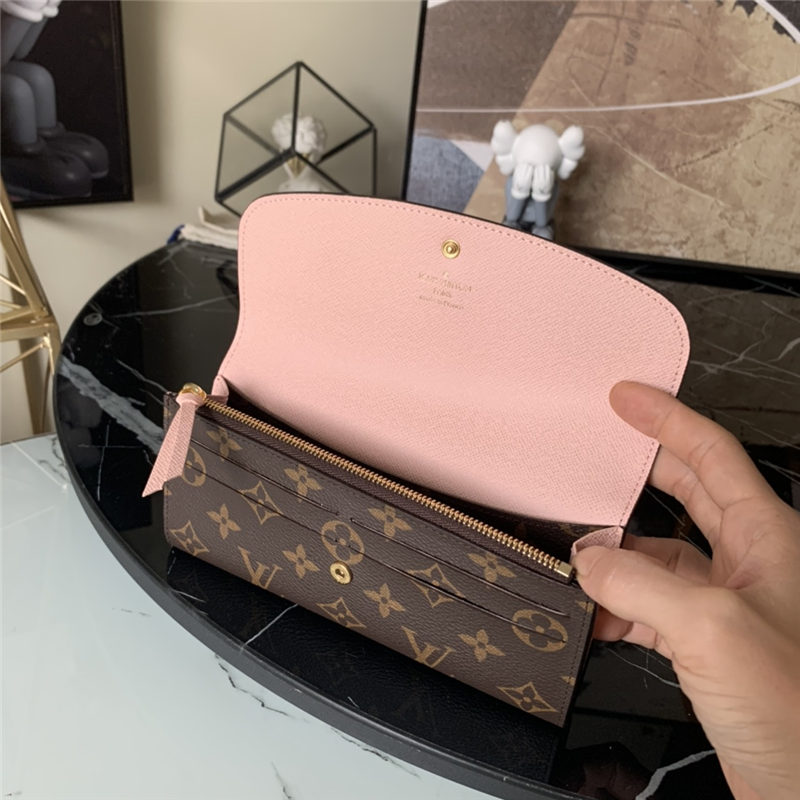 Louis Vuitton EMILIE Wallet Monogram Canvas Pink High