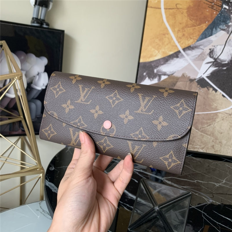 Louis Vuitton EMILIE Wallet Monogram Canvas Pink High