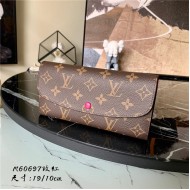 Louis Vuitton EMILIE Wallet Monogram Canvas Fuchsia High