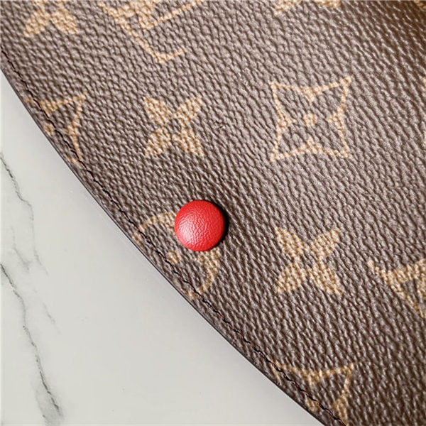 Louis Vuitton EMILIE Wallet Monogram Canvas Red High