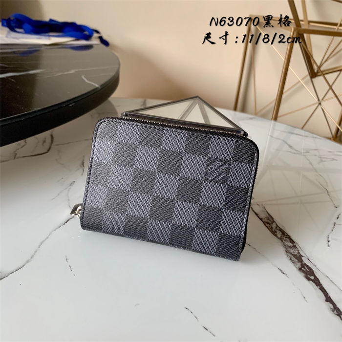 Louis Vuitton Zippy Coin Purse Damier Graphite N63070 High