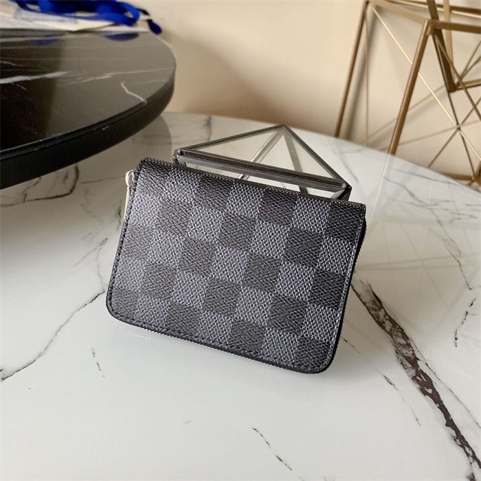 Louis Vuitton Zippy Coin Purse Damier Graphite N63070 High