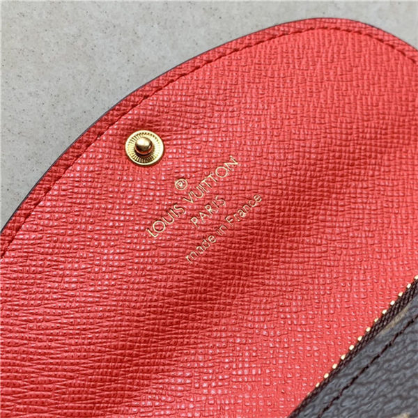 Louis Vuitton Rosalie Coin Purse Wallet Monogram Canvas Red M41939 High