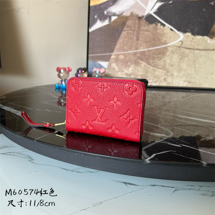 Louis Vuitton Zippy Coin Purse Monogram Empreinte Red High