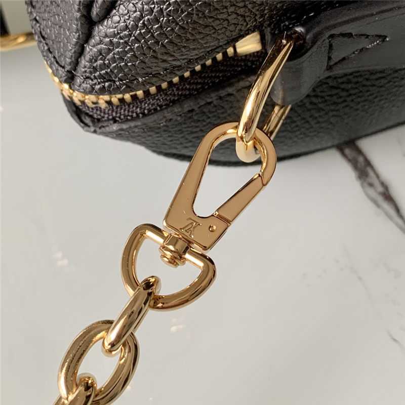 Louis Vuitton SPEEDY BANDOULIÈRE 20 Embossed grained cowhide leather M58953 Black High