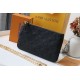 Louis Vuitton DOUBLE ZIP POCHETTE Monogram Empreinte Black High