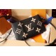 Louis Vuitton DOUBLE ZIP POCHETTE Monogram Empreinte Black and Beige High