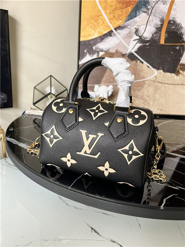 Louis Vuitton SPEEDY BANDOULIÈRE 20 Embossed grained cowhide leather M58953 High