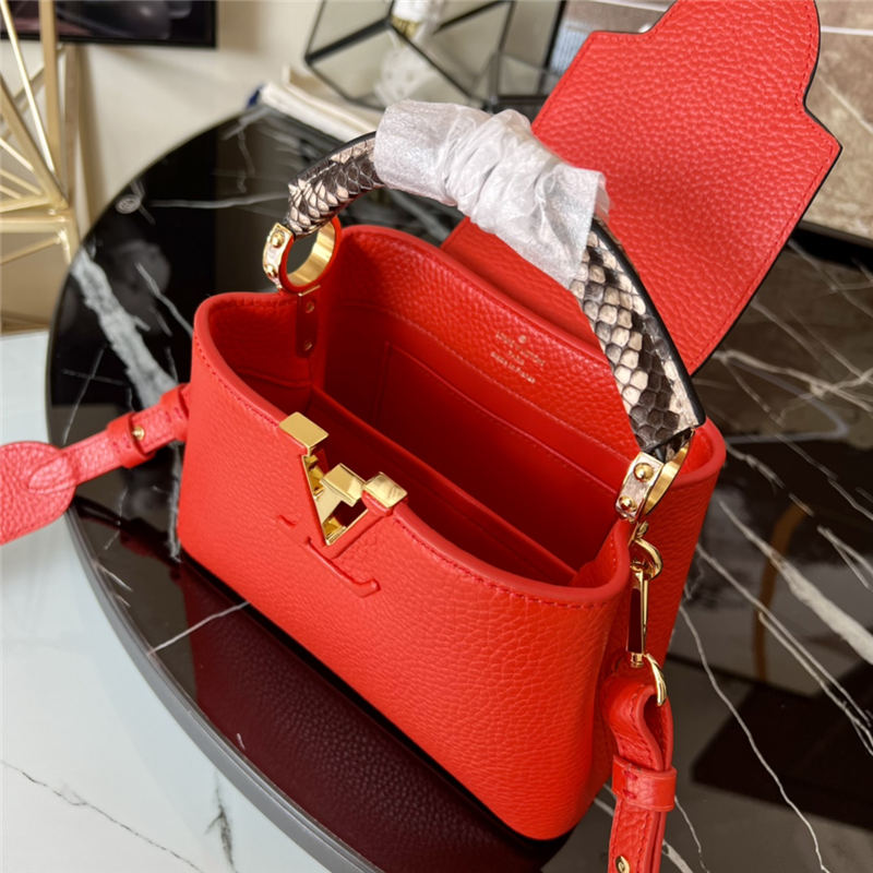 Louis Vuitton CAPUCINES MINI Taurillon Red M80007 High