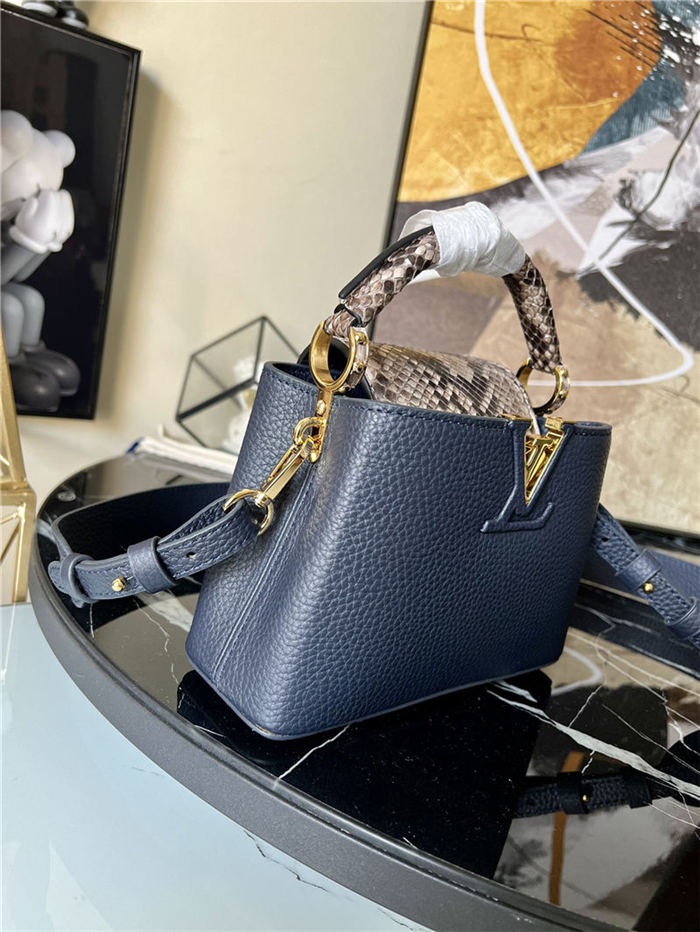 Louis Vuitton CAPUCINES MINI Taurillon Navy M80421 High