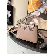 Louis Vuitton CAPUCINES MINI Taurillon Taupe M80041 High