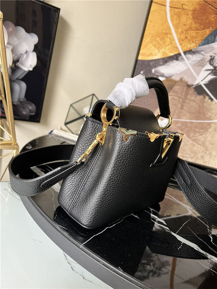 Louis Vuitton CAPUCINES MINI Taurillon Black M56669 High