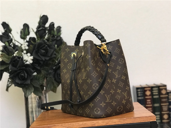 Louis Vuitton NéoNoé MM Bag Braided Handle Monogram Canvas  High