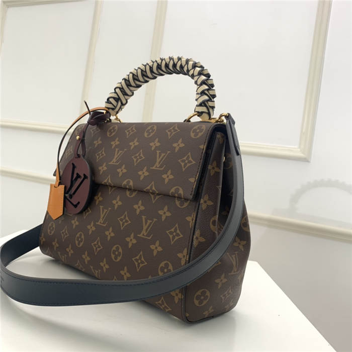 Louis Vuitton Monogram Cluny MM Bag With Braided Handle M44669 High