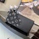 Louis Vuitton ZIPPY WALLET VERTICAL Monogram denim and Taurillon leather Black M63095 High