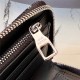 Louis Vuitton ZIPPY WALLET VERTICAL Monogram denim and Taurillon leather Black M63095 High