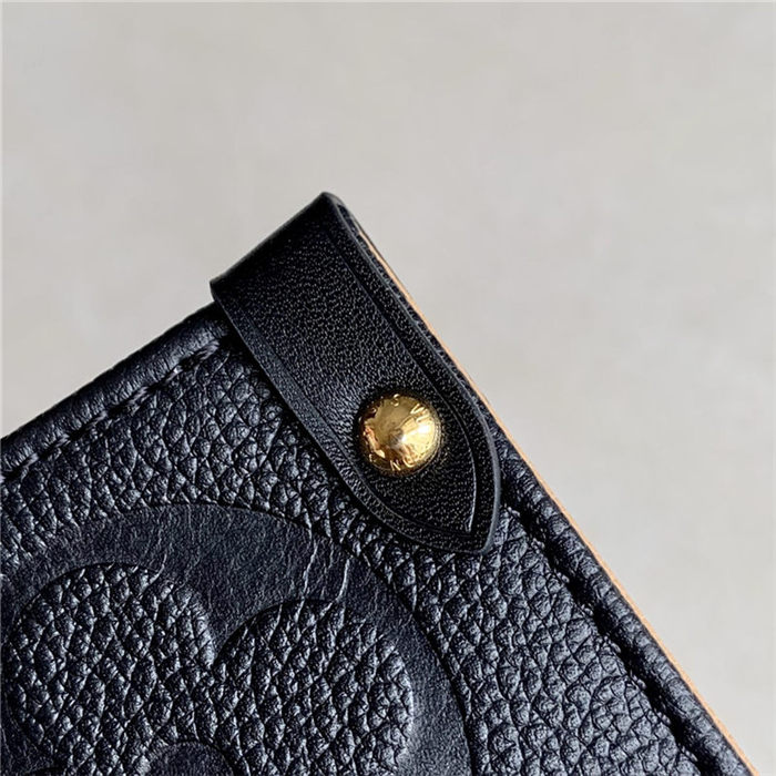 Louis Vuitton ONTHEGO MM Embossed supple grained cowhide leather M58522 Black High