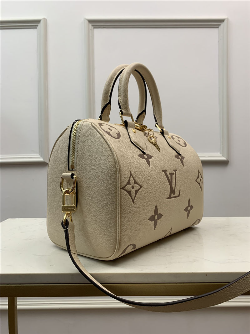 Louis Vuitton Speedy Bandouliere 25 Monogram Empreinte M58947 Cream High