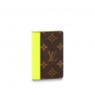 Louis Vuitton POCKET ORGANIZER Monogram Macassar M80779 Yellow High