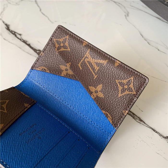 Louis Vuitton POCKET ORGANIZER Monogram Macassar M80778 Blue High