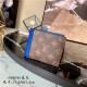 Louis Vuitton MULTIPLE WALLET Monogram Macassar M80781 Blue High