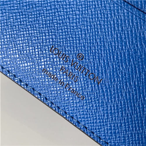 Louis Vuitton MULTIPLE WALLET Monogram Macassar M80781 Blue High