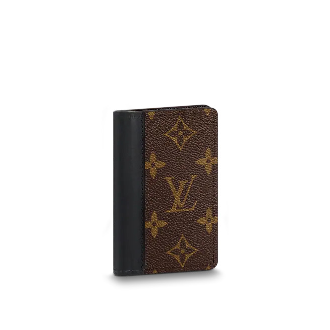 Louis Vuitton POCKET ORGANIZER Monogram Macassar M60111 Black High