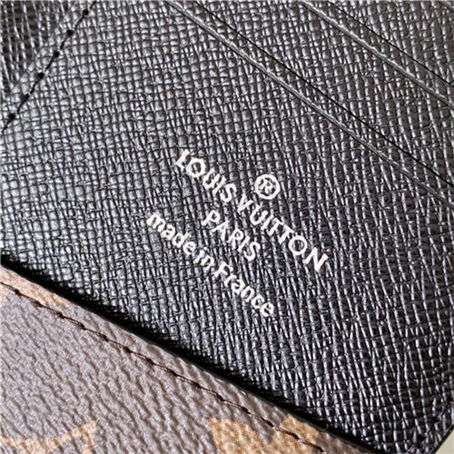 Louis Vuitton POCKET ORGANIZER Monogram Macassar M60111 Black High