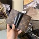 Louis Vuitton POCKET ORGANIZER Monogram Macassar M60111 Black High