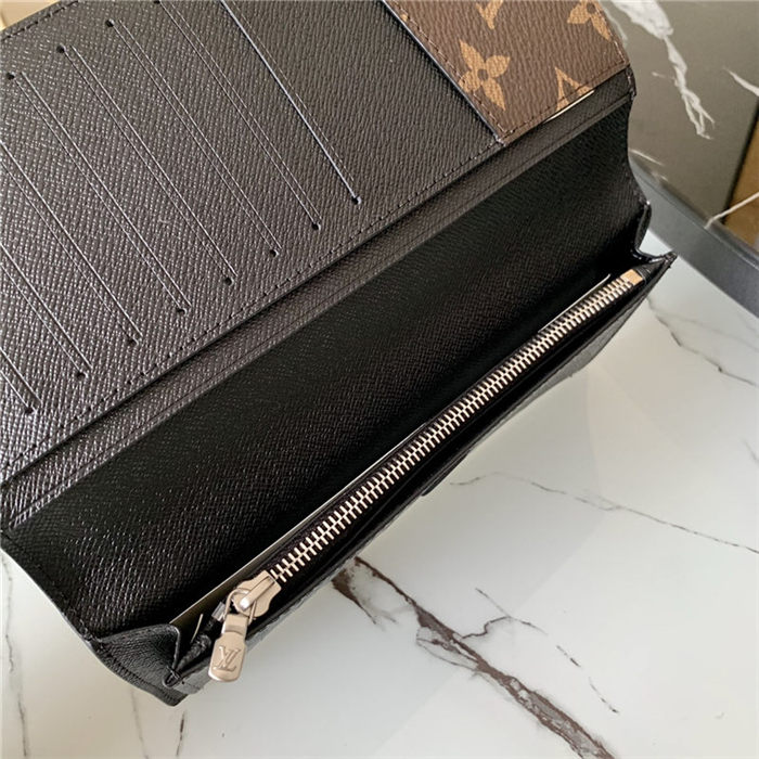 Louis Vuitton BRAZZA WALLET Monogram Macassar M69410 Black High