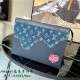 Louis Vuitton POCHETTE VOYAGE MM Monogram denim and Taurillon leather Blue M45961 High