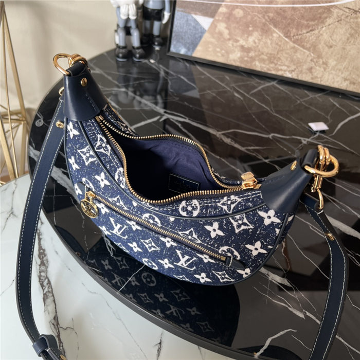 Louis Vuitton LOOP Handbag Denim Blue M81166 High