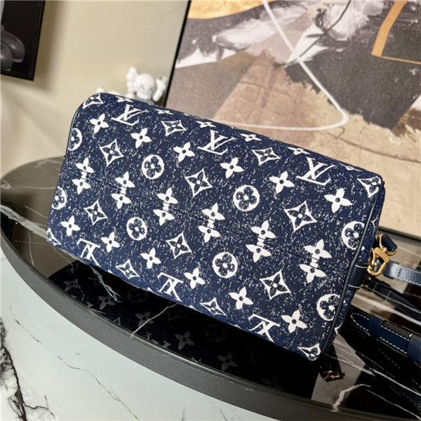 Louis Vuitton Speedy Bandouliere 25 Denim jacquard textile M59609 High