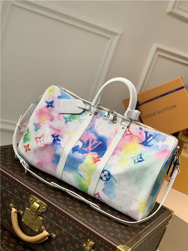 Louis Vuitton KEEPALL BANDOULIÈRE 50 Monogram Watercolor M45758 Multicolor High