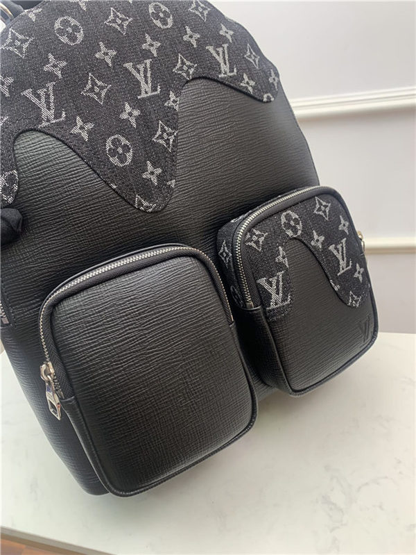 Louis Vuitton BACKPACK MULTIPOCKET Monogram denim and Taurillon leather Black M45973 High