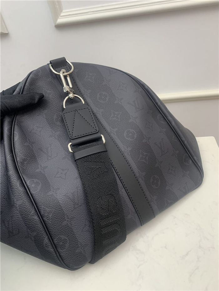 Louis Vuitton KEEPALL BANDOULIÈRE 55 Monogram Stripes Eclipse M45967 High