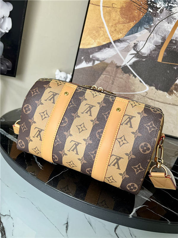 Louis Vuitton CITY KEEPALL Monogram Stripes Brown M45963 High