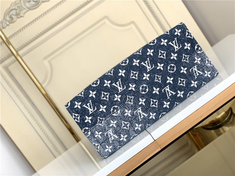 Louis Vuitton ONTHEGO MM Monogram Jacquard Denim Blue M59608 High