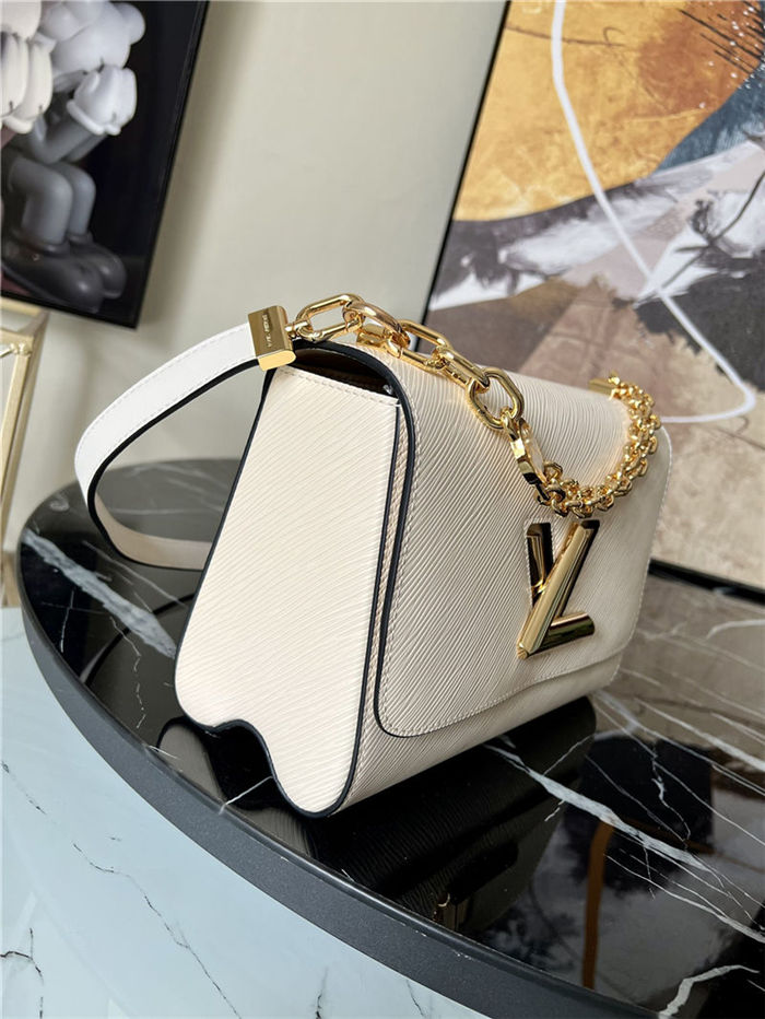 Louis Vuitton TWIST MM Epi Leather M50282 Cream High