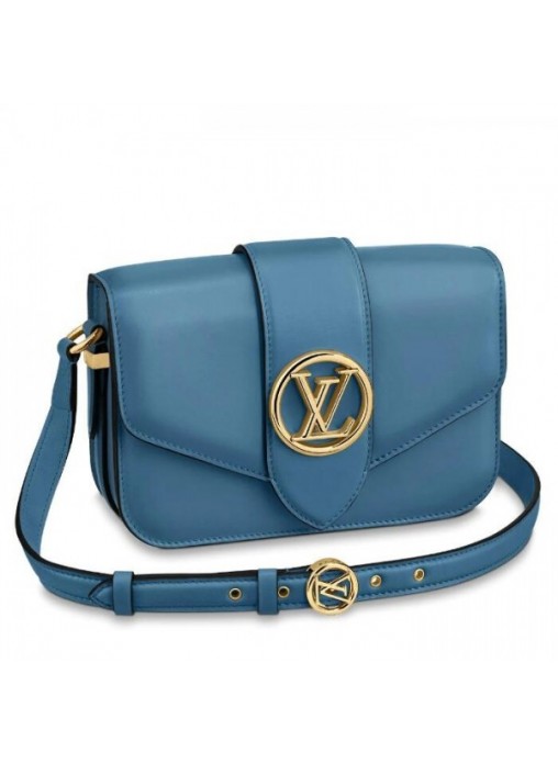 LV Pont 9 Bag In Blue Calfskin M55947 High