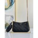 Louis Vuitton EASY POUCH ON STRAP Embossed Monogram Empreinte cowhide leather Black High