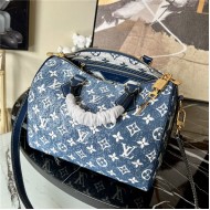 Louis Vuitton Speedy Bandouliere 25 Denim jacquard textile M59609 High