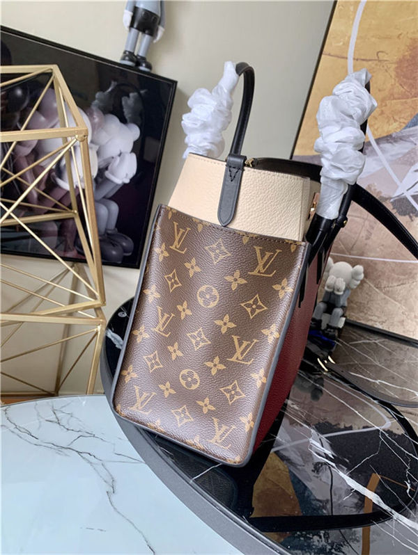 Louis Vuitton ON MY SIDE MM Twist calfskin and Monogram coated canvas M53824 Wine High