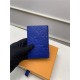 Louis Vuitton POCKET ORGANISER Monogram-embossed Taurillon cowhide leather M50585 Blue High