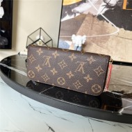 Louis Vuitton CLÉMENCE WALLET Monogram Coral-Lining M60742 High