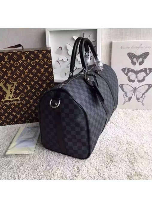 Louis Vuitton Keepall Bandoulière 45 Damier Graphite N41418 High