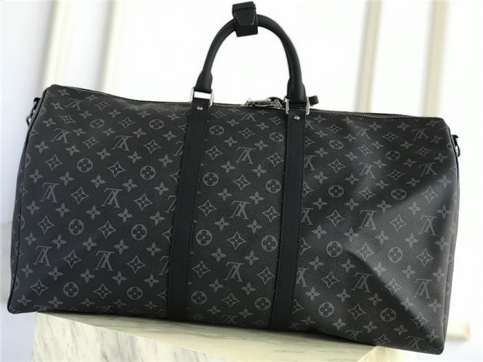 Louis Vuitton Keepall 55 Bandouliere Monogram Eclipse M40605 High