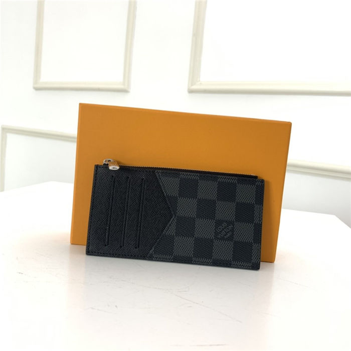 Louis Vuitton Coin Card Holder Damier Graphit High