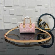 Louis Vuitton NANO SPEEDY Monogram jacquard denim Pink M81213 High