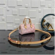 Louis Vuitton NANO SPEEDY Monogram jacquard denim Pink M81213 High